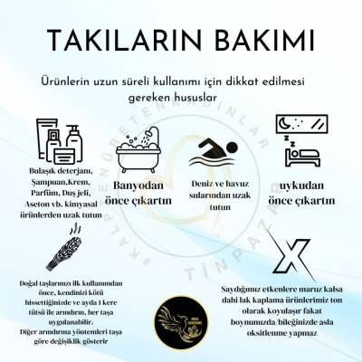 Varisit Taşlı Tasarım Kolye - 4